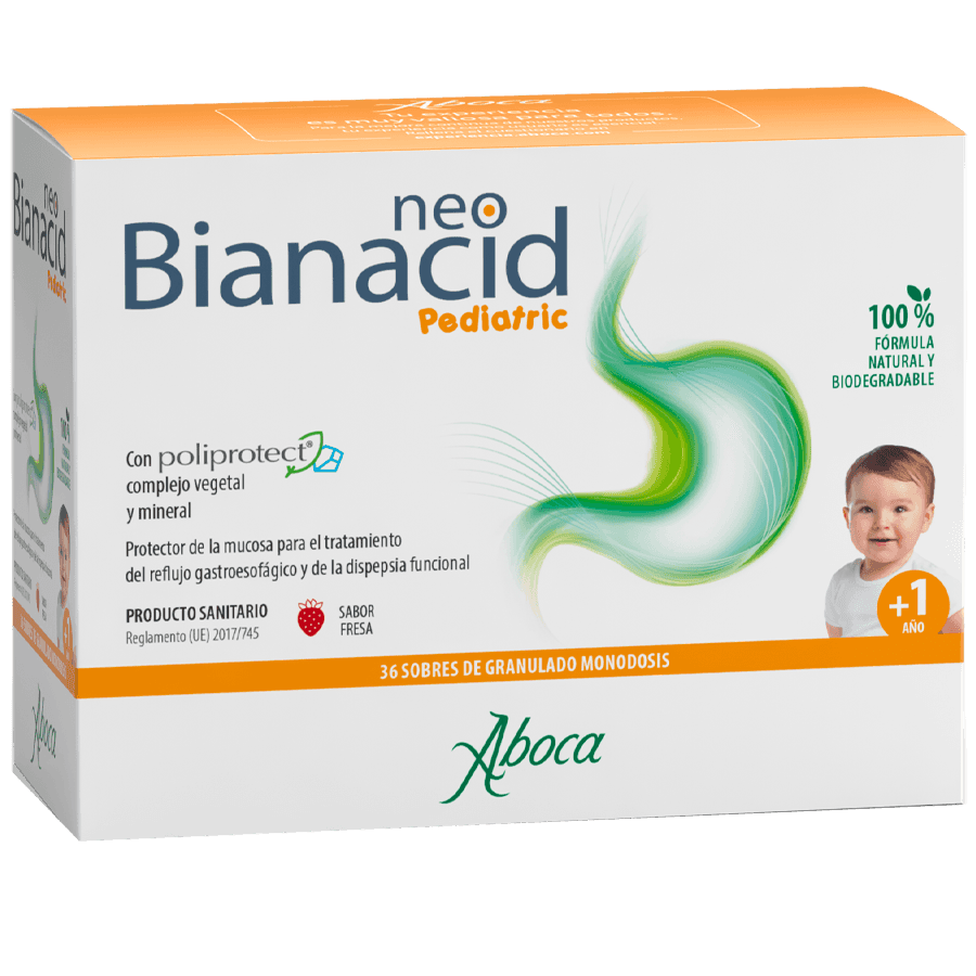 Aboca Neobianacid Pediatric Sabor Fresa 36 sobres